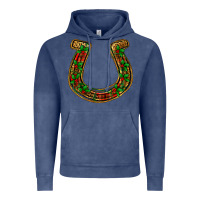Vintage Denim Christmas Horseshoe Vintage Hoodie - Jasminsmagicworld