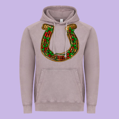 Christmas Horseshoe Vintage Hoodie Designed By Jasminsmagicworld