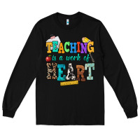 Black teaching is a work of heart Long Sleeve Tee - NancyCooperArtShop