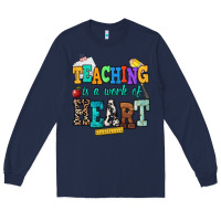 Navy teaching is a work of heart Long Sleeve Tee - NancyCooperArtShop