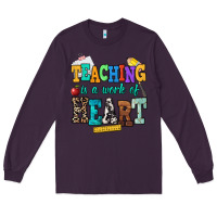 Plum teaching is a work of heart Long Sleeve Tee - NancyCooperArtShop