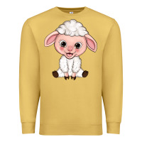 Antique Gold Cartoon Lamb Premium Sweatshirt - HowdyJamesFarm