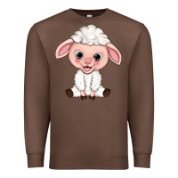 Chestnut Cartoon Lamb Premium Sweatshirt - HowdyJamesFarm