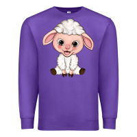 Purple Cartoon Lamb Premium Sweatshirt - HowdyJamesFarm