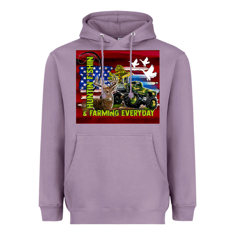 Hunting Fishing & Farming Everyday Heavyweight Hoodie by TumblerDesignByShophia | Teevron