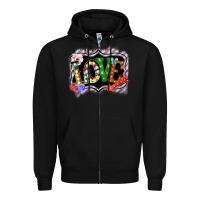 Black love frame digital valentines day Zipper Hoodie - Bettercallsaul