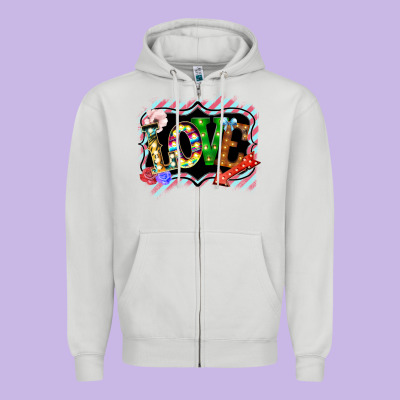 Love Frame Digital Valentines Day Zipper Hoodie Designed By Bettercallsaul