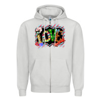 Dove Grey love frame digital valentines day Zipper Hoodie - Bettercallsaul