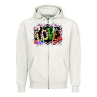 Oatmeal Heather love frame digital valentines day Zipper Hoodie - Bettercallsaul