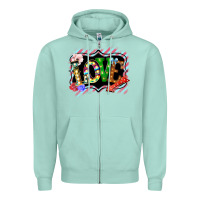 Seafoam love frame digital valentines day Zipper Hoodie - Bettercallsaul