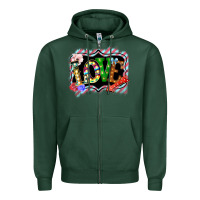Sports Green love frame digital valentines day Zipper Hoodie - Bettercallsaul