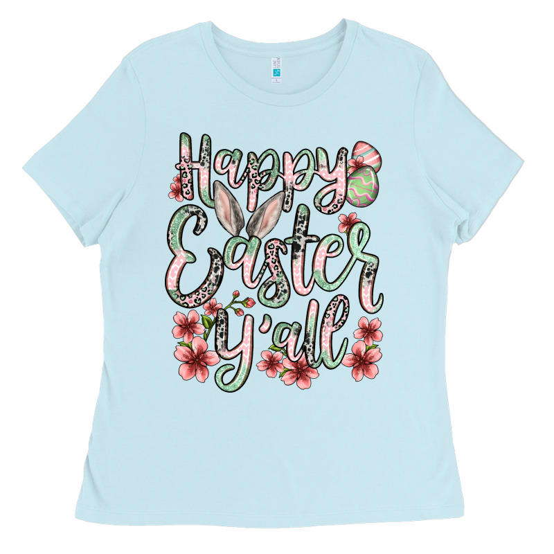 Easter Day Happy Easter Y'all Ladies Tee by OliviaCreatesArt | Teevron