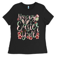 Black Easter Day Happy Easter y'all Ladies Tee - OliviaCreatesArt