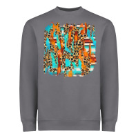 Storm serape with leopard pattern Heavyweight Sweatshirt - NancyCooperArtShop