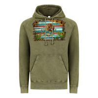 Vintage Olive cactus turquoise serape leopard mexican flag Vintage Hoodie - Jasminsmagicworld