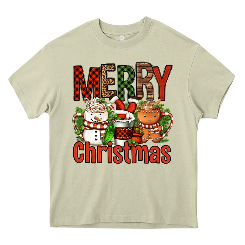 Merry Christmas Coffee Cups Heavy Core Tee by FaDigitalArtStudio | Teevron