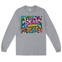 Heather Grey one loved teacher Long Sleeve Tee - NancyCooperArtShop