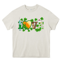 Cream st.patrick's nurse love heart stethoscope Heavy Core Tee - BarkalooDesign
