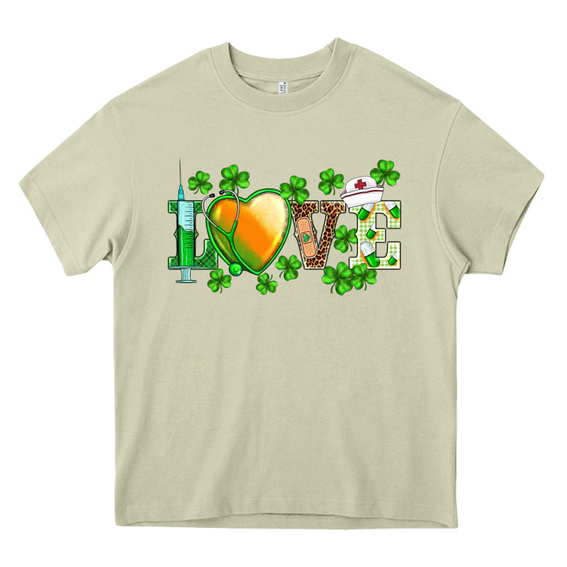 St.patrick's Nurse Love Heart Stethoscope Heavy Core Tee by BarkalooDesign | Teevron