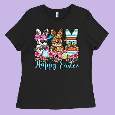 Happy Easter Western Peeps Ladies Tee Designed By Oliviacreatesart