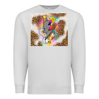 Dove Grey retro baseball with leopard Premium Sweatshirt - TumblerDesignByShophia