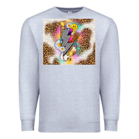 Heather Grey retro baseball with leopard Premium Sweatshirt - TumblerDesignByShophia