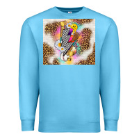 Ocean Blue retro baseball with leopard Premium Sweatshirt - TumblerDesignByShophia