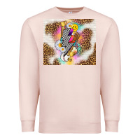 Pale Pink retro baseball with leopard Premium Sweatshirt - TumblerDesignByShophia