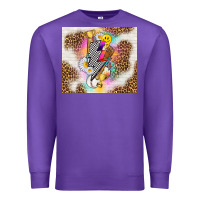 Purple retro baseball with leopard Premium Sweatshirt - TumblerDesignByShophia