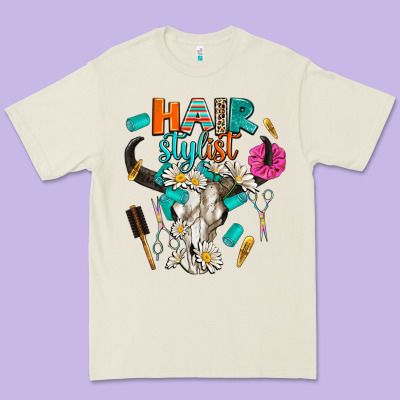 Bullskull Hairstlist Premium Tee Designed By Adodesignshop