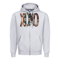 Xoxo Leopard Heart Zipper Hoodie | Teevron