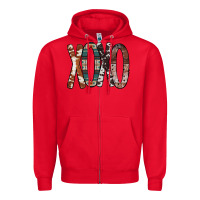 Red Xoxo Leopard Heart Zipper Hoodie - Bettercallsaul