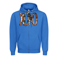 True Royal Xoxo Leopard Heart Zipper Hoodie - Bettercallsaul