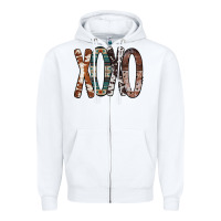 White Xoxo Leopard Heart Zipper Hoodie - Bettercallsaul