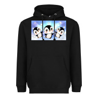 Black cute penguin Heavyweight Hoodie - TumblerDesignByShophia