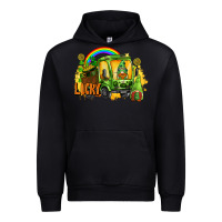 Black lucky gnomes truck St. Patrick's Day Urban Hoodie - FaDigitalArtStudio