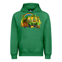 Emerald lucky gnomes truck St. Patrick's Day Urban Hoodie - FaDigitalArtStudio