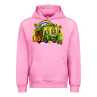 Fuchsia Pink lucky gnomes truck St. Patrick's Day Urban Hoodie - FaDigitalArtStudio
