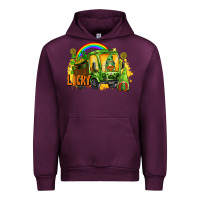 Mauve Wine lucky gnomes truck St. Patrick's Day Urban Hoodie - FaDigitalArtStudio