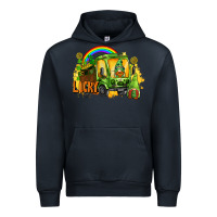 Navy lucky gnomes truck St. Patrick's Day Urban Hoodie - FaDigitalArtStudio