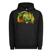 Pigment Black lucky gnomes truck St. Patrick's Day Urban Hoodie - FaDigitalArtStudio
