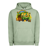 Pigment Oil Green lucky gnomes truck St. Patrick's Day Urban Hoodie - FaDigitalArtStudio