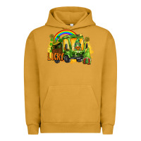 Pigment Peanut Butter lucky gnomes truck St. Patrick's Day Urban Hoodie - FaDigitalArtStudio