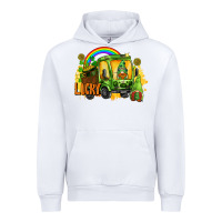 White lucky gnomes truck St. Patrick's Day Urban Hoodie - FaDigitalArtStudio