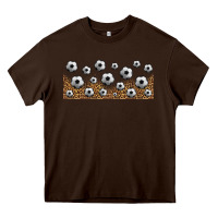 Chocolate Brown leopard soccer 16oz libbey glass Heavy Core Tee - HRA Design Shop