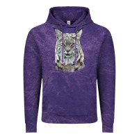 Cloud Purple Bobcat Head Vintage Hoodie - LillyAllenDesigns