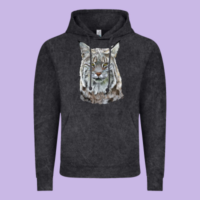 Bobcat Head Vintage Hoodie Designed By Lillyallendesigns