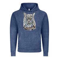 Vintage Denim Bobcat Head Vintage Hoodie - LillyAllenDesigns