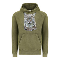 Vintage Olive Bobcat Head Vintage Hoodie - LillyAllenDesigns