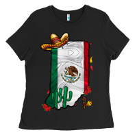 Black mexican indiana Ladies Tee - CowhideDigitalArt